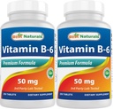 Best Naturals B6 50 mg 250 tablettia (250 ml (pakkaus 2))