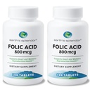 Maan Splendor Folic Acid 800 mikrog täydentää, tukee sydämen terveyttä, tukee naisten lisääntymisterveys, pehmeä päällystetty tabletti (800 mikrog, 200 tablettia, pakkaus 2)
