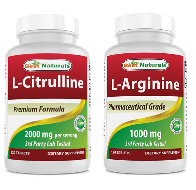 Bästa Naturals L-Citrulline 2000mg & L-Arginin 1000 mg