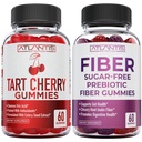 Atlantis Nutrition Tart Cherry 60 Gummy + Sokeriton Prebioottikuitu Gummies aikuisille 2-pack (120 Gummie)