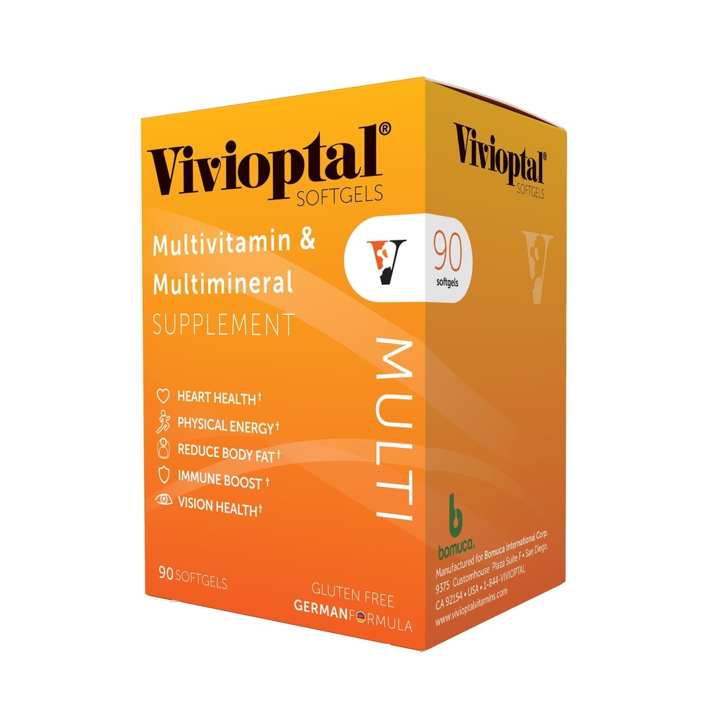 Vivioptial Multi, 90 Softgels, Multivitamiini & Multimineral, Gluteeniton, Saksan Formula
