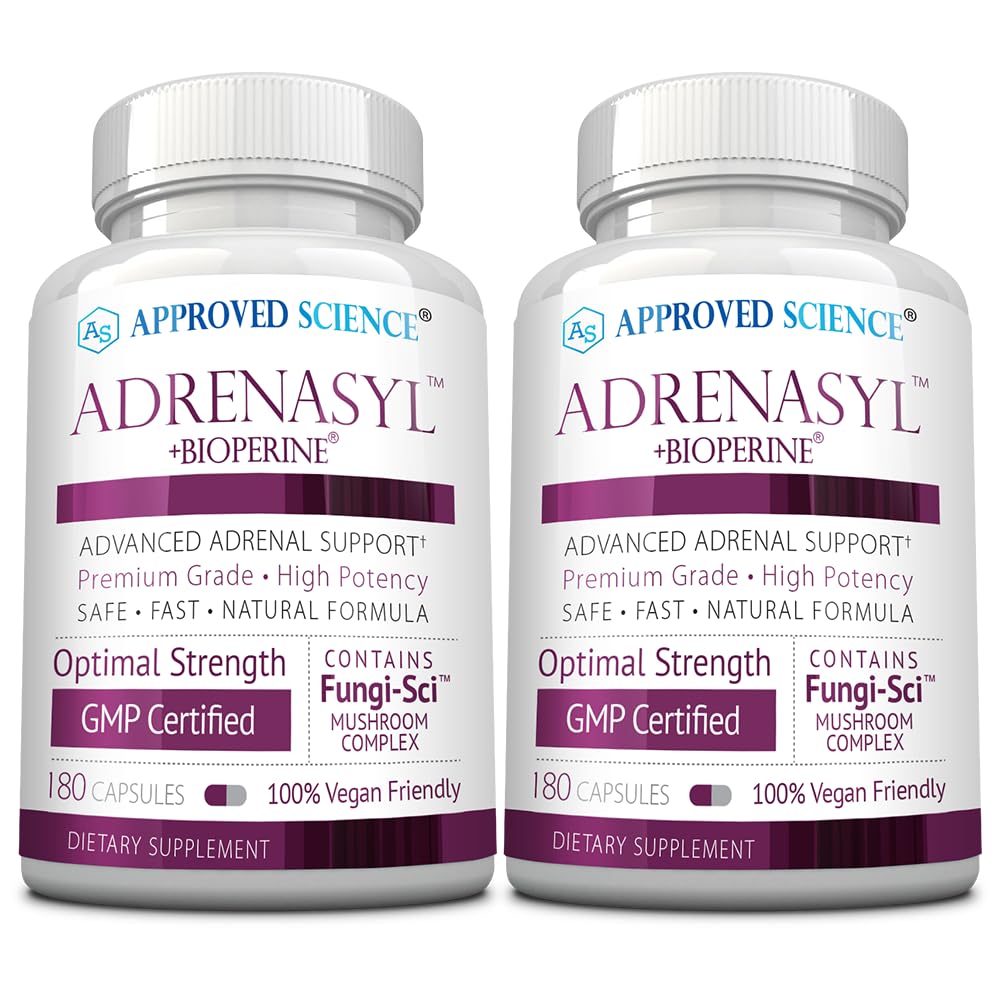 Godkänd vetenskap Adrenasyl - Adrenal Gland Support - 180 greve - Pack 2