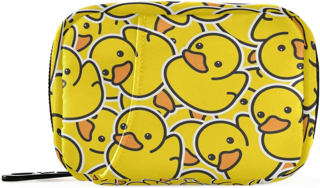 Pilleri laatikko Keltainen ankka sarjakuva 7 päivän pilleri tapauksessa Matka pilleri Järjestäjä Laukku kanssa Zipper Kannettava Viikoittain Vitamiini Lääke täydentää haltija pussi