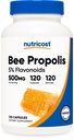 Nutricost Bee Propolis Supplement w/ 5% Flavonoidit (500 mg / 120 kapselia)