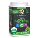 Sunwarrior Organic Plant Based Protein Powder | Vegan Organic Protein Powder med BCAA Amino Acids Plus Recovery Minerals & Botanicals | Non-GMO Soy Dairy & Gluten Free (Unflavored, 20 Servings)