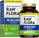 Naturens sanning Raw Flora Probiotic med prebiotika | 50 miljarder CFU | Daily Digestive Capsules | Vegetarian & Gluten Free Supplement för män och kvinnor