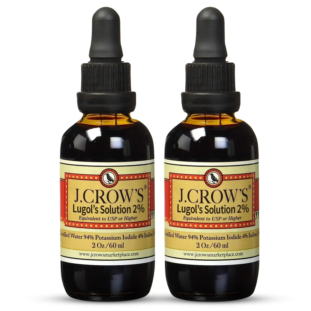 J.CROW'S® Lugol's Solution of Jodi 2% 2 oz (2 pullo) 