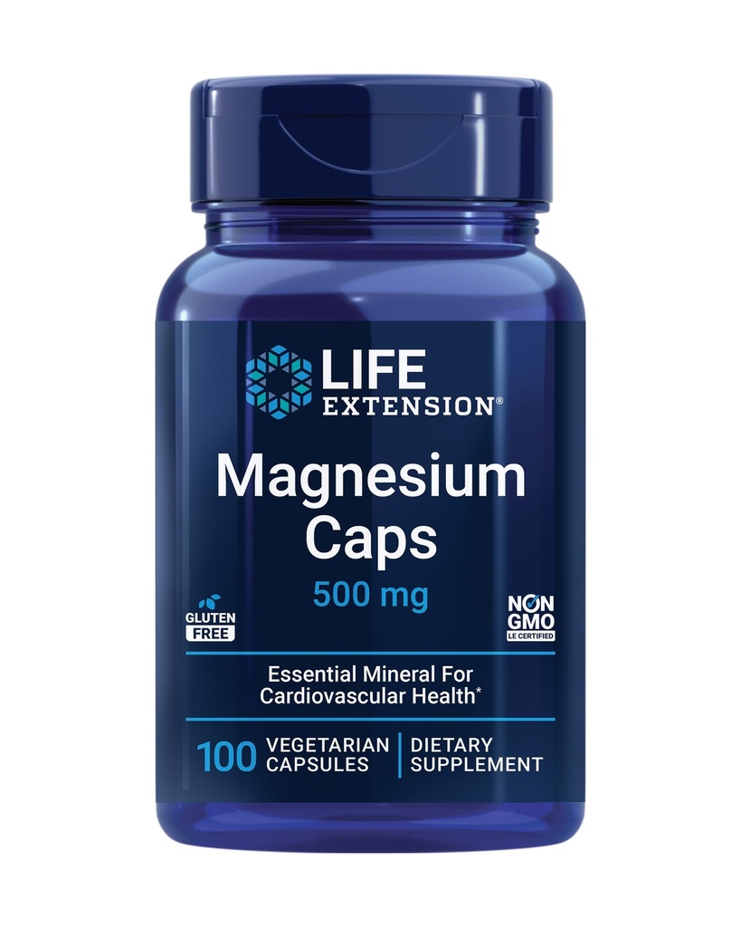 Livslängd L-Glutamin 500mg och Magnesium 500mg kapslar Bundle, Aminosyra och mineraltillskott, 200 vegetariska kapslar