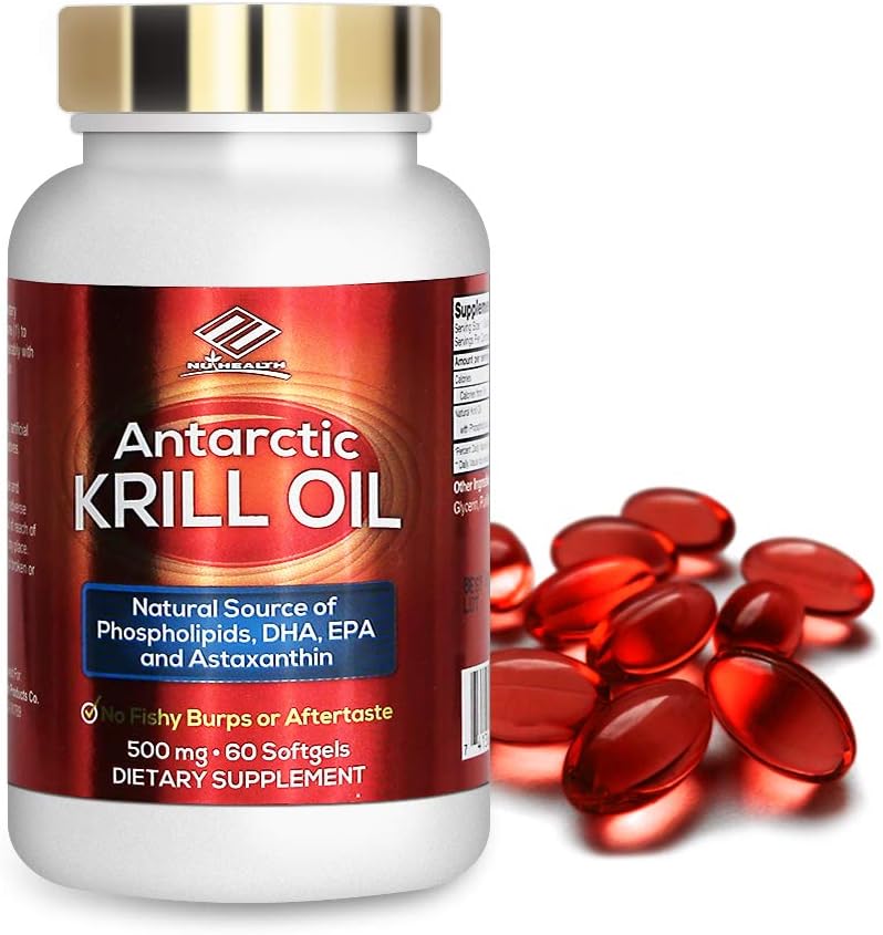 Antarktis Krill Oil Dietary Supplement (500 mg, 60 Softgels)