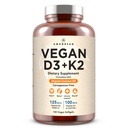 AMANDEAN Vegan Vitamin D3 K2. 5000 iu från Algae. All-Trans MK-7.120 Softgels. Plant-Based & Carrageenan Free. Organic Coconut Oil Blend. för humör, ben, hjärta, immun hälsa (Packaging May Vary)