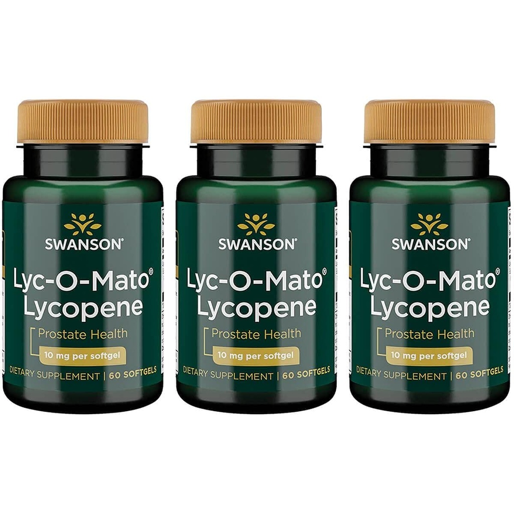 Swanson Lyc-O- Mato Lycopene 10 Milligrammaa 60 Sgels (3 pakkaus)