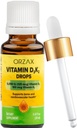 ORZAX-vitamiini D3 K2 - tippa - tukee luun tihentymistä ja kalsium Absoprtion - luun, lihaksen ja sydämen - (0,67 fl oz - 20 ml)