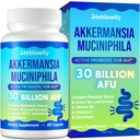 Akermansia Probiootti, GLP-1, Live Strain Probiootit naisille ja miehille, GLP 1 täydentää Gut Health, Ruoansulatus, aineenvaihdunta *, Immuuni, kromi, Green Tea Leaf, 60 kapseli