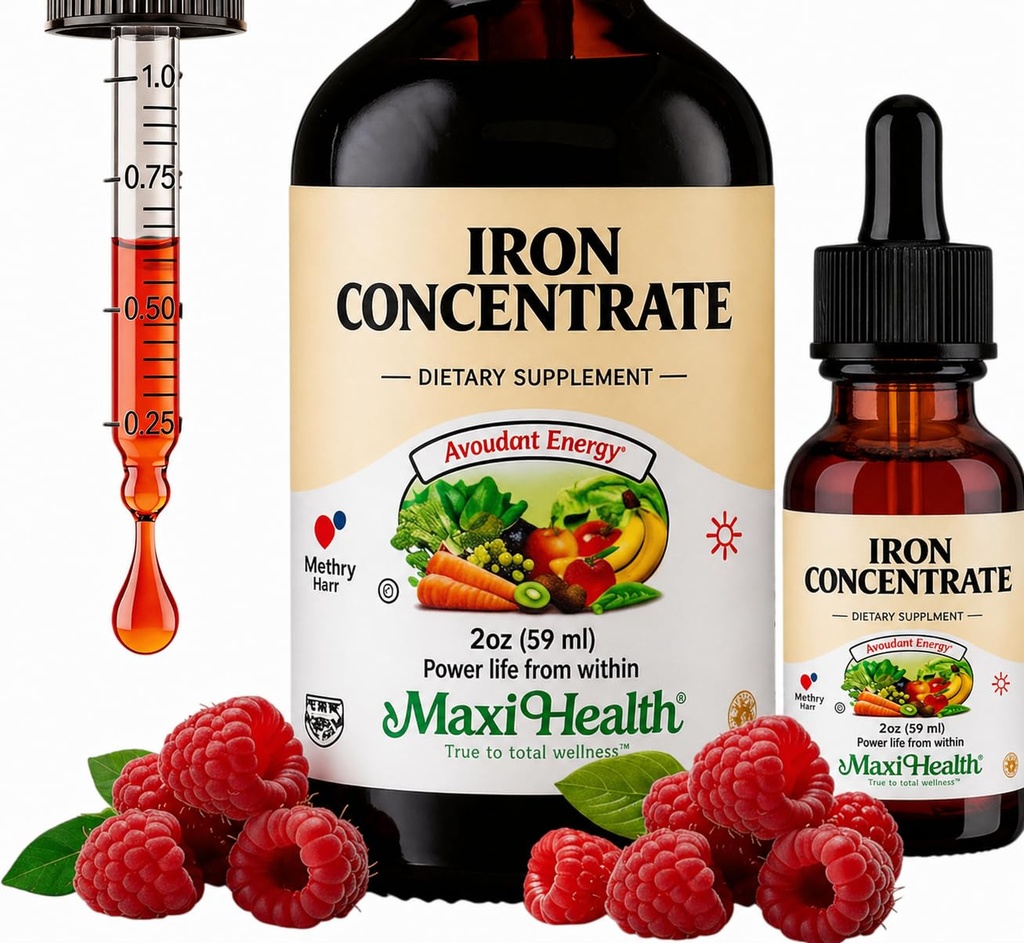 Maxi Health Iron Supplement 15mg per ML ... Lisätä energiaa ja verta ilman pahoinvointia tai ummetusta... Nestemäinen Iron Drops miesten, naisten ja lasten 2 oz. (2 oz, 2 Pack)