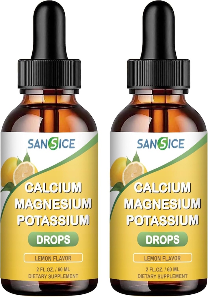 Kalsium Kalium Magnesium Nestemäiset tippat Imeytyminen Magnesium Glycinate Kompleksinen neste- mineraalinen täydennysosa 600 mg kalsium 1000 mg Kalium Energy Sleep Relaksaation 2 pakkaus