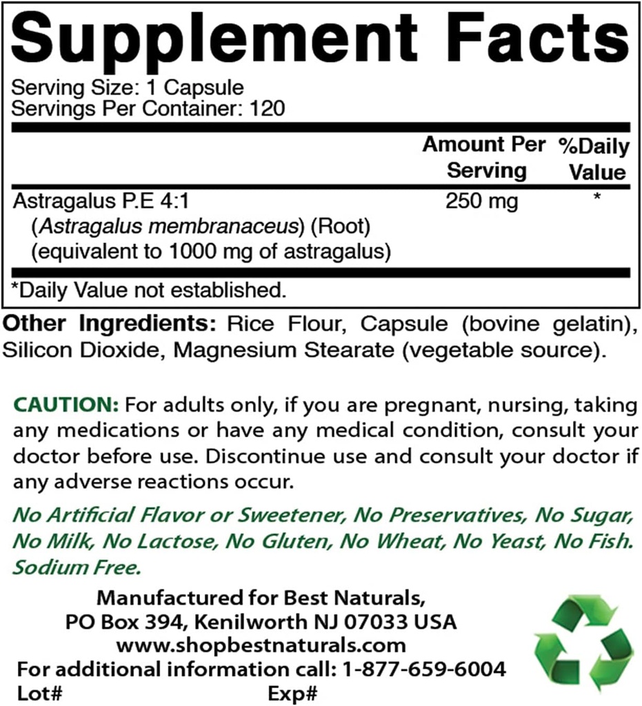 Bästa natur Astragalus 1000 mg och Magnesium Glycinate 425 mg