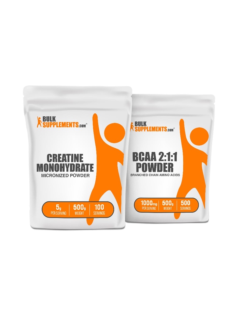 BulkLisät Creatiini 500g + BCAA 2:1:1 500g Bundle