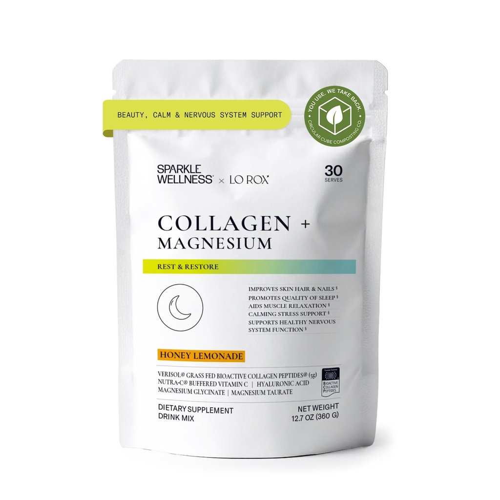Kollageeni Magnesium Rest + Palauta (Honey Lemonade) [30 Palvelee] ...