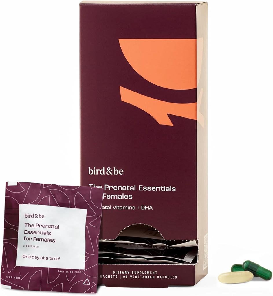 Prenatal Essentials naisille - vitamiinit tukemaan raskauden - Foolihappo, Methylated Folaatti, DHA (Omega-3), Koliini ja enemmän - 30 päivän