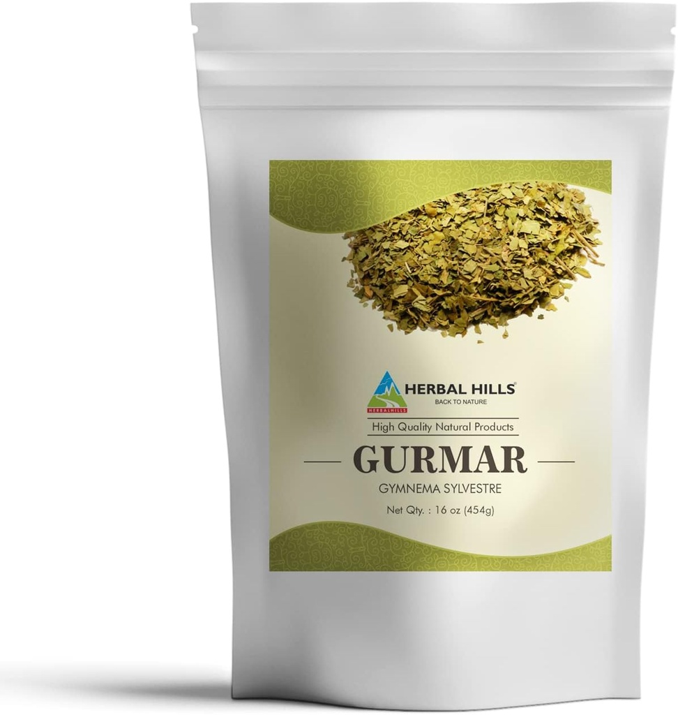 HERBAL HILLS Gurmar Powder (Gymnema sylvestre/Natural Gudmar Leaf/Leaves Powder) ... 16 Oz (454 GMS)