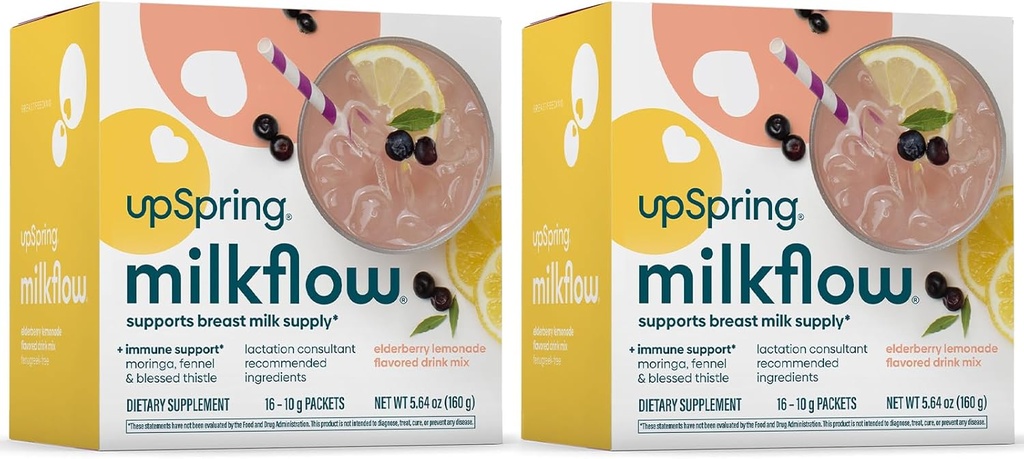 UpSpring Milkflow Immuunituki Imetys täydentää Drink Mix Fenugreek-Free, Moringa ...