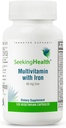 Etsiminen Health Multivitamiinia rautaa, 45 mg kelatoitua rautaa, aktiivinen B-vitamiinia Plus L-5-MTHF, tukee tervettä immuunijärjestelmää ja energian tuotantoa, kasvissyöjä kapselit (120 kapselia) *