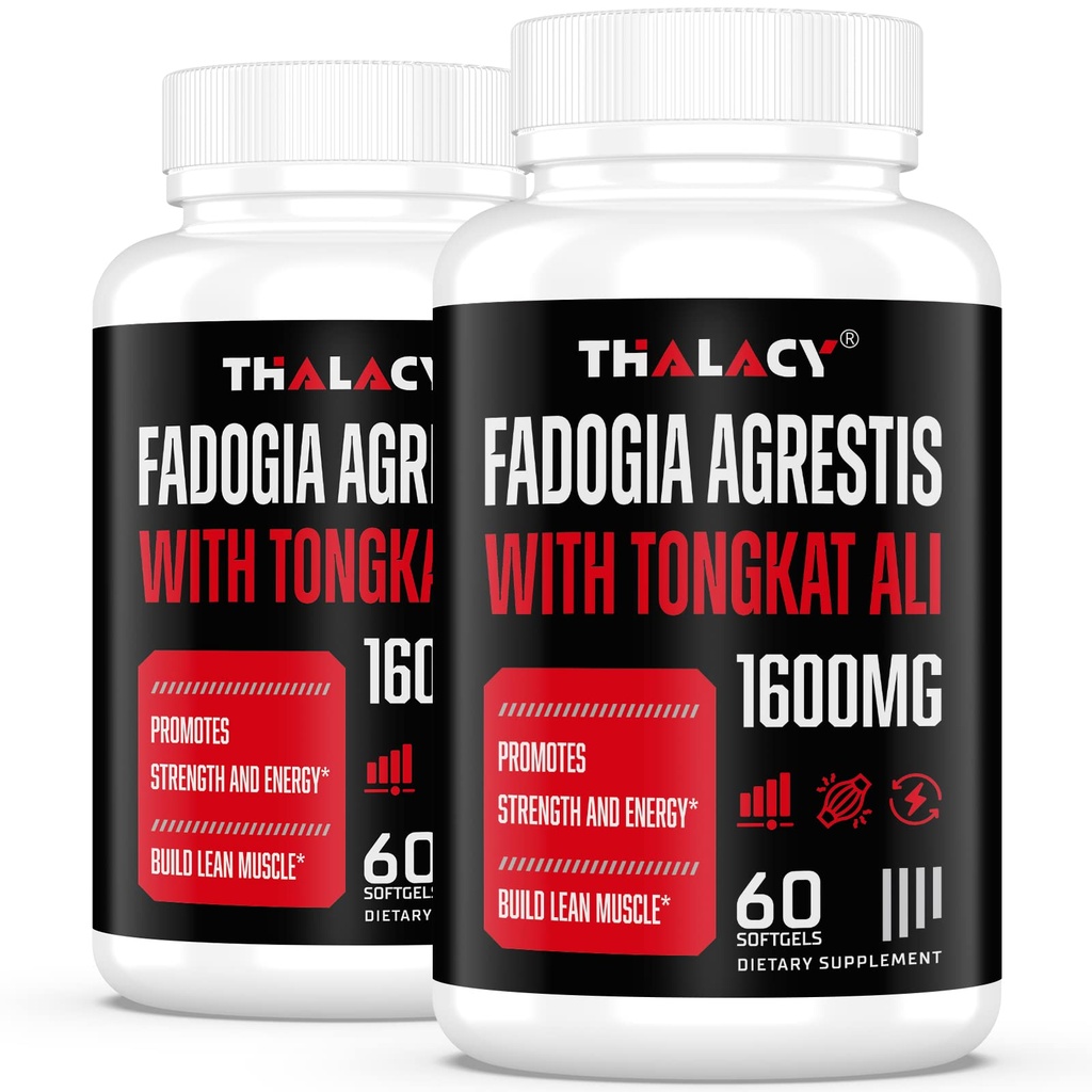 1600mg Fadogia Agrestis Tongkat Ali Supplement, Fadogia Agrestis Extract miehille Ashwagandha - suurin vahvuus, 120 Softgels