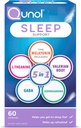 Qunol Sleep Support, 5 i 1 Non-Habit Forming Sleep Aid, Supplement med tidsfrisatt Melatonin 5mg, Ashwagandha, GABA, Valerian Root, L-Theanine, 60ct Capsules