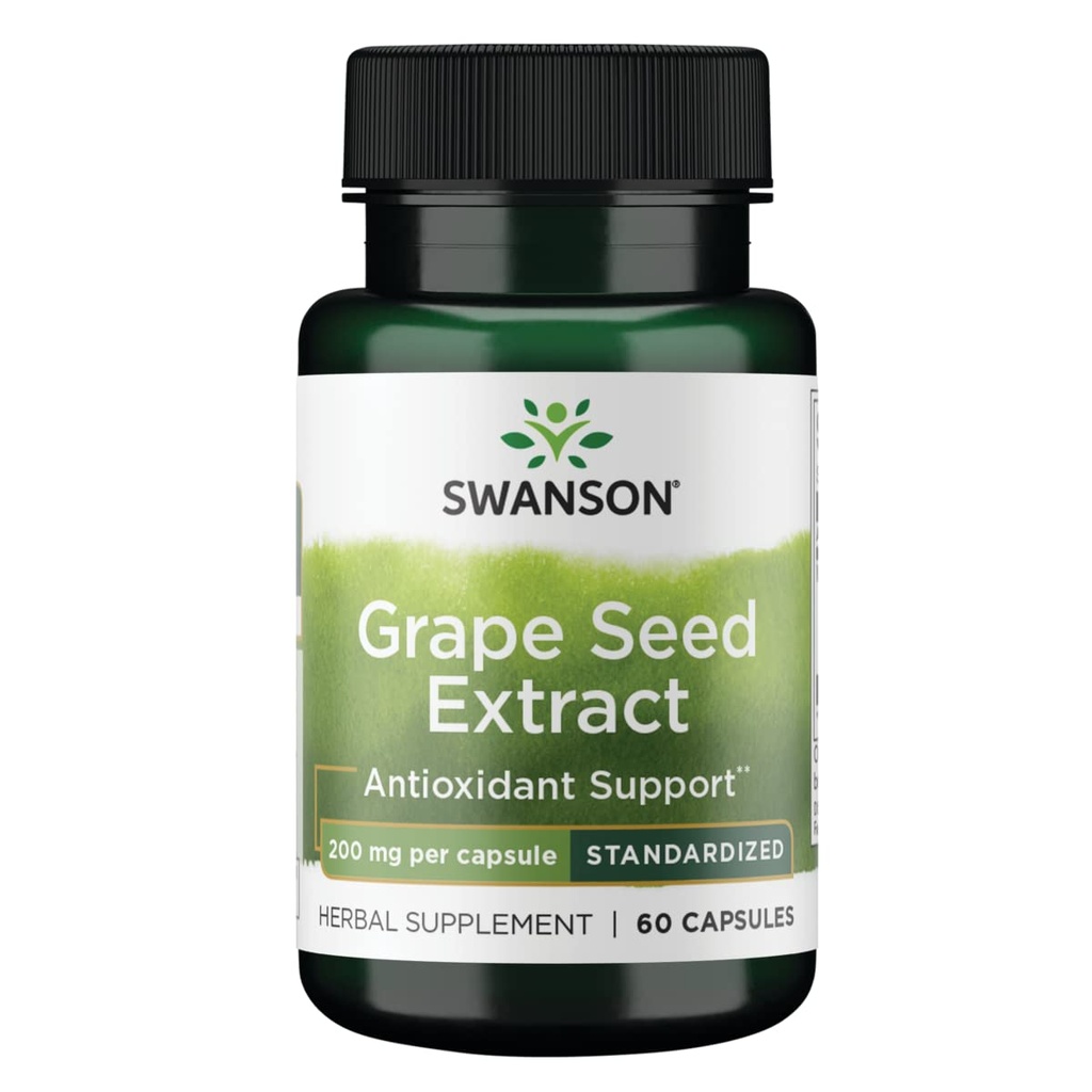 Swanson HI Pot Grape Seed STD 200MG 60CP