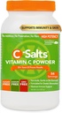 C-Salts Vitamin C Powder Supplement - 100% Pure High Dose Buffered Vitamin C Powder för Immune Support - Organisk, Sugar-Free, Vegan, Non-GMO, Stomach-Friendly, Original 8 oz
