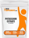 BulkSuplements.com Kaliumsilikaattijauhe - Hydraation tuki, Mineraali Supplement, Kalium 99mg - Gluteeniton, 300mg per tarjoilu, 250g (8.8 oz) (pakkaus 1)