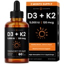 NutraChamps Vitamin D3 K2 droppar, flytande vitamin D3 5000 IE & K2 D3 med MK7, vitamin D droppar för barn, ben, hjärta och immun hälsa, flytande vitamin D i MCT Oil för bättre absorption