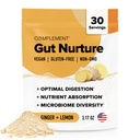 Complementary Gut Nurture Prebiootti + Postbiootti Superfood Powder for Leaky Gut Repair, Probiootit Diveral Health - inkivääri juuri - 30 tarjoilua