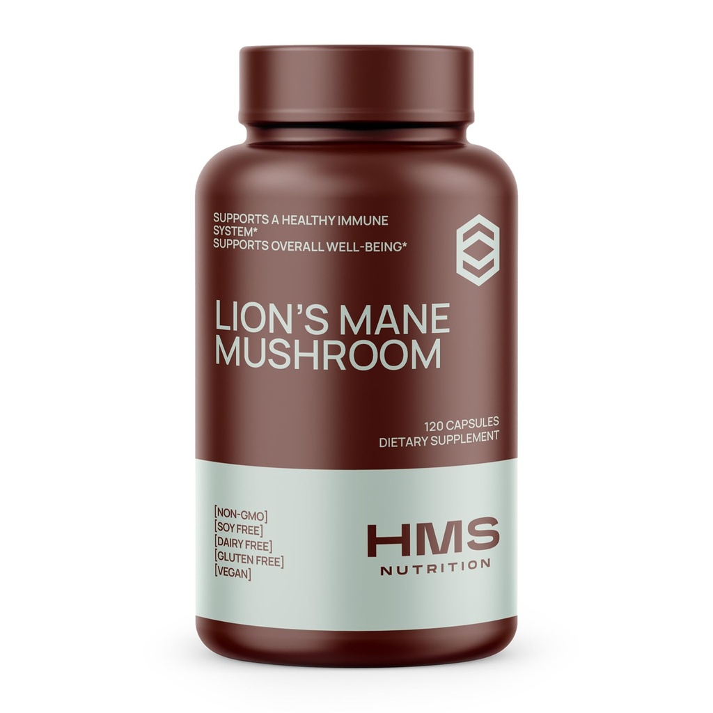 Lions Mane Supplement Kapselit, Lions Mane Mushroom Immuunin tuki, Muisti & Focus Supplement, 1000 mg per Serving, ei-GMO Vegaani, 120 kapselia, 2 kuukauden toimitus