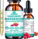 Triple Magnesium Complex, 500 mg magnesium Glycinatea, Citrate & Malate w. D3-vitamiinia K2, kelatut muodot Korkea imeytyminen, nestemäinen magnesiumkompleksi w/B6 Sinkkiä luulle, unelle, sydämelle, energiahervelle
