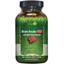Irwin Naturals Brain Awake RED med Nitric Oxide Booster - 60 Liquid Soft-Gel - Support Brain Health & Optimize Performance - 20 Totala portioner