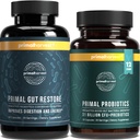 Primal Harvest Probiootit & Gut Health Lisäravinteet naisten ja miesten Pre ja probiootit 31 miljardia PMY ja Gut Restore Digestion Pills Bundle