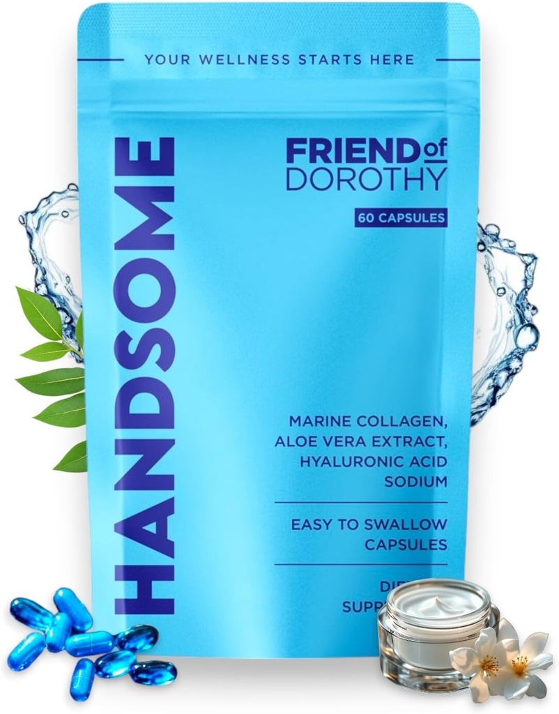 Komea, Marine Collagen Tabletit Tehostettu Aloe Vera, Hydrolysed Collagen täydentää miesten, 60 kapselia per Pouch