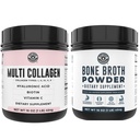 Vasen Coast Performance Pure Bone Broth ja Multi Collagen Powder nivelten, hiusten, ihon ja kynsien tuki