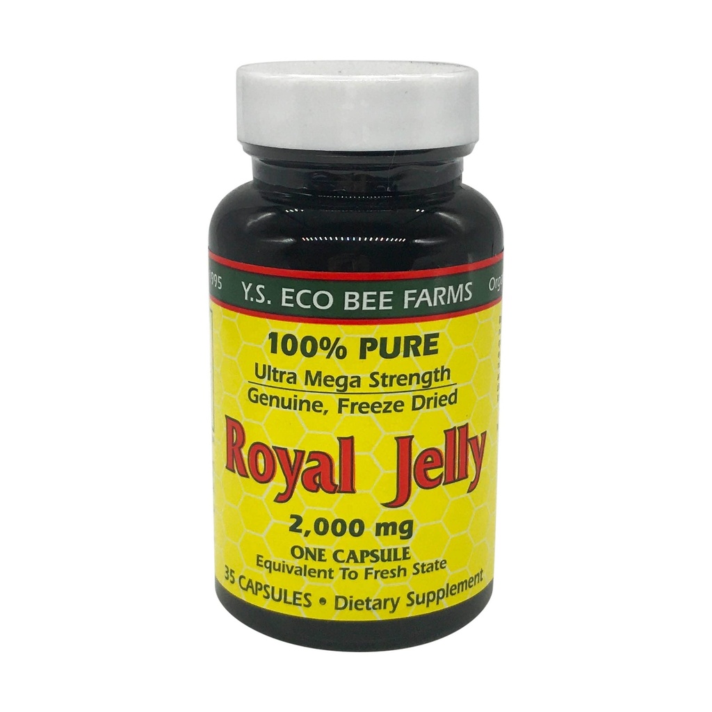 YS BEE Farms Pure Royal Jelly Kapselit, 35 CT