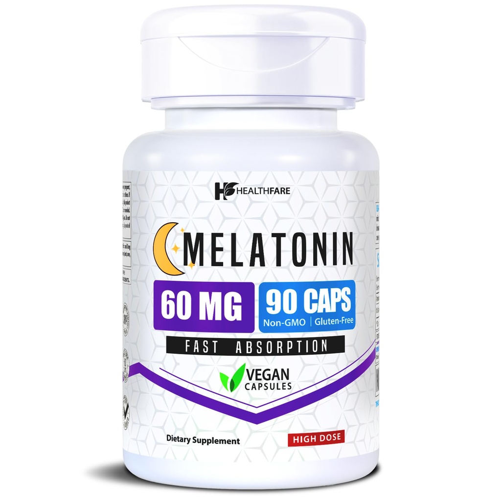 Terveysfare Melatoniini 60 mg ... 90 Veg kapselit ...
