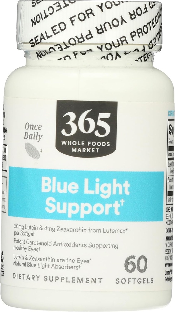 365 by Whole Foods Market, Lutein 20mg Zeaksantiini 1mg, 60 Count