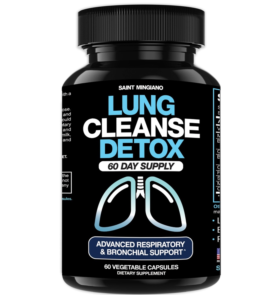 Lung Cleanse Detox, 60 Day Cleanse - Stöder lunghälsa inom Bronchial & Respiratory Systems - Sluta röka - Herbal Detox för lungor
