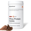 Momentous Essential Grass-Fed Whey Protein Powder - 20 g Whey Isolate Protein - NSF Certified for Sport - Gluteeniton - 24 Servings for Essential Everyday Use - Suklaa - Paketti Toukokuu Vary