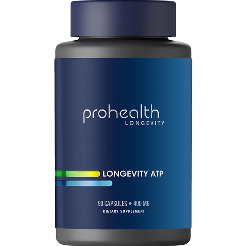 ProHealth Longevity ATP - 400 mg X 90 Servings, PeakATP patentoitu puhdas ATP säilyttää solun energia, lihasvoimaa, ja kognitiivinen toiminto, tukee sydämen terveyttä ja aineenvaihduntaa tehokkuutta