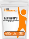 BulkSupplements.com Alpha GPC Powder - Choline Supplements, Alpha GPC 300mg - Unflavored & Gluten Free, 600mg per Servering, 1kg (2,2 lbs) (Pack av 1)
