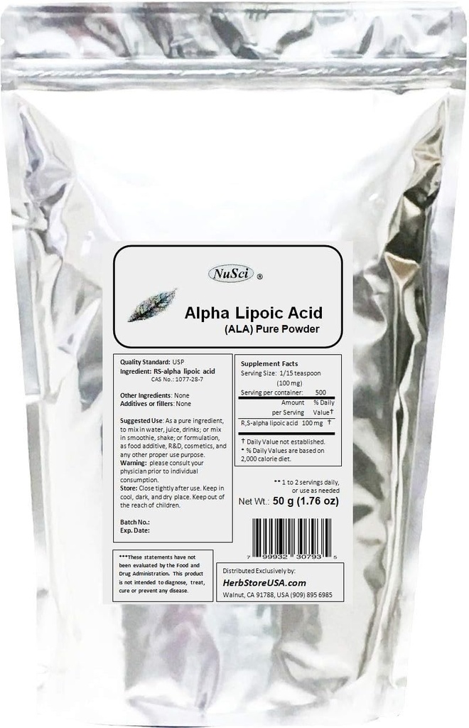 Ren ALA RS- Alpha Lipoic Acid Powder (50 gram (1,76 oz))