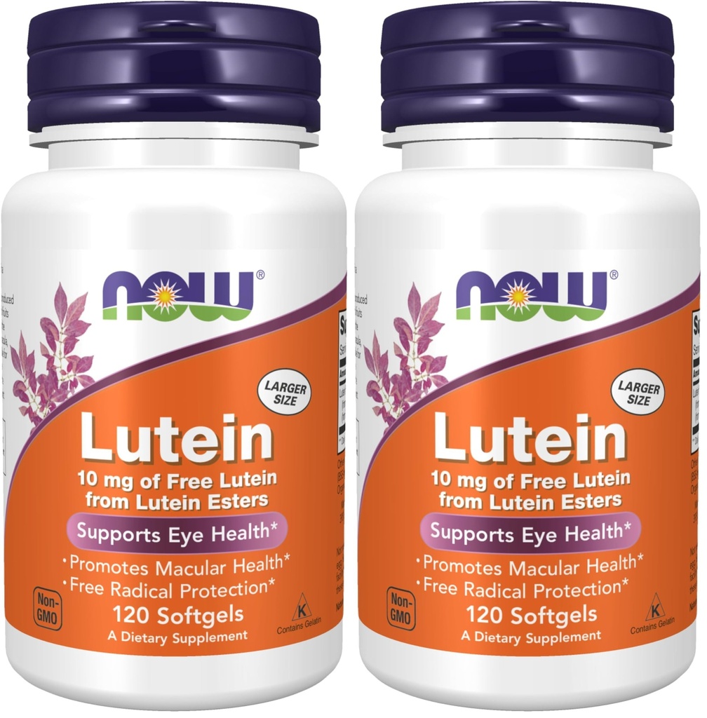 Now Foods Lutein 10 mg Softgels, 120 (pakkaus 2)