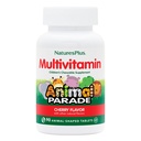 Natures Plus Animal Parade Multivitamiini Lasten purukumia - Cherry Flavor - 90 Animal-Shaped Tabletit - edistää terveyttä ja hyvinvointia - Kasvisruokaa, Gluteeniton - 45 Tarjoilu