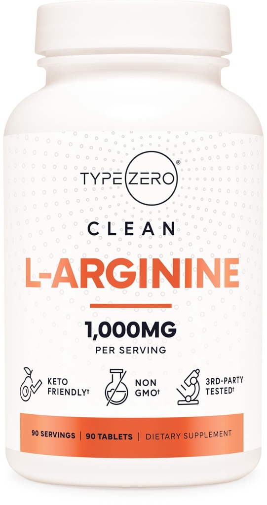 Typ Zero L-arginin 90 tabletter 1000 mg per portion - Icke-GMO